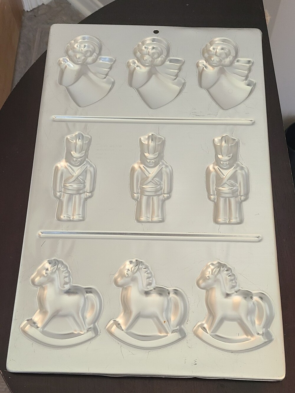 Vintage Wilton Christmas Mold Angels, Toy Soldiers, Rocking Horses